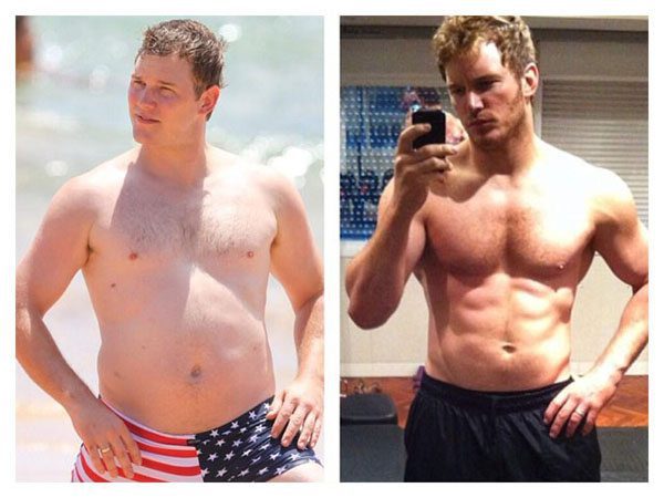 Foto: facebook.com Chris pratt prije i poslije pripreme za ,,Guardians of the Galaxy''